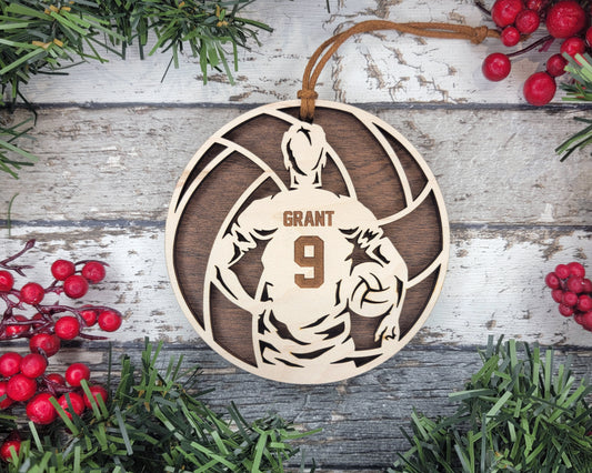 Custom Male Volleyball Ornament