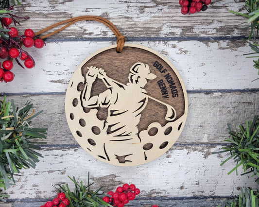 Custom Male Golf Ornament