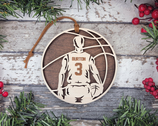 Custom Female Basketball Ornament