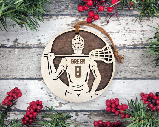 Custom Female Lacrosse Ornament